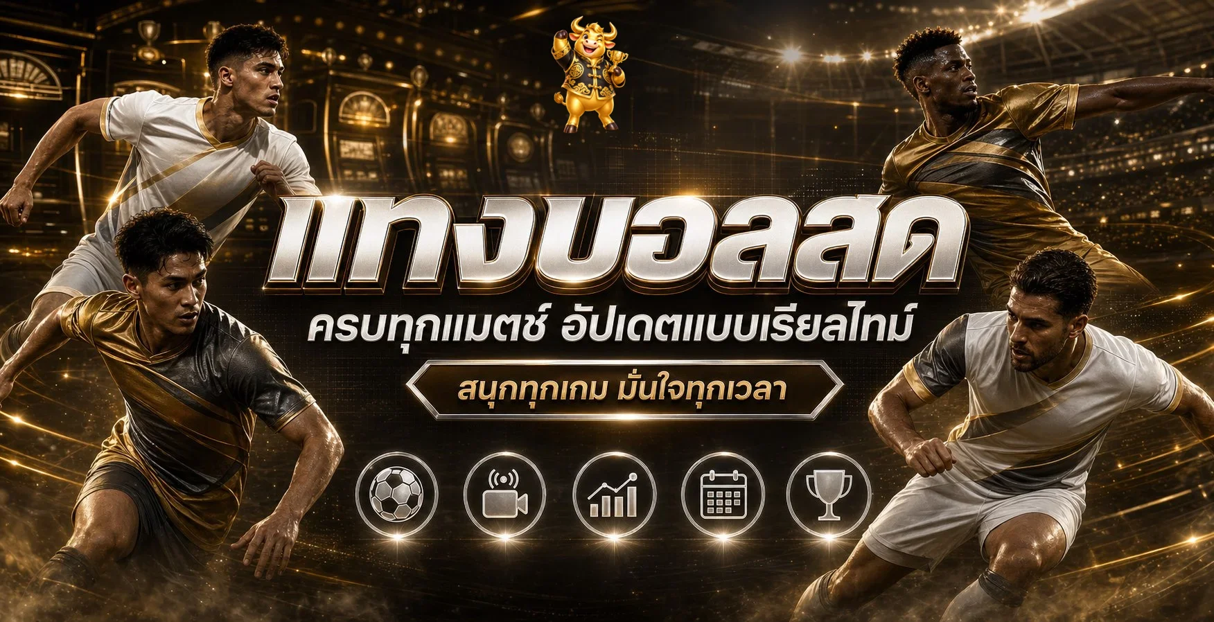 ภาพฟุตบอลและมาสคอตประกอบข้อมูล OK Casino